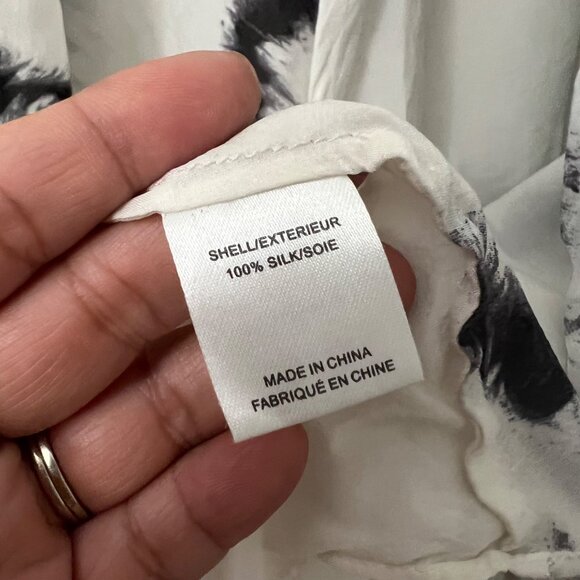 Haute Hippie Womens white Black Silk Tie Dye Open Duster Cardigan Size Medium - Picture 4 of 5